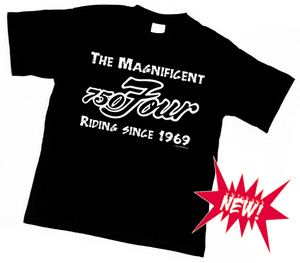 Black T-shirt "The Magnificent 750 Four - Riding since 1969"